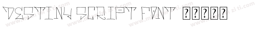 Destiny Script Font字体转换